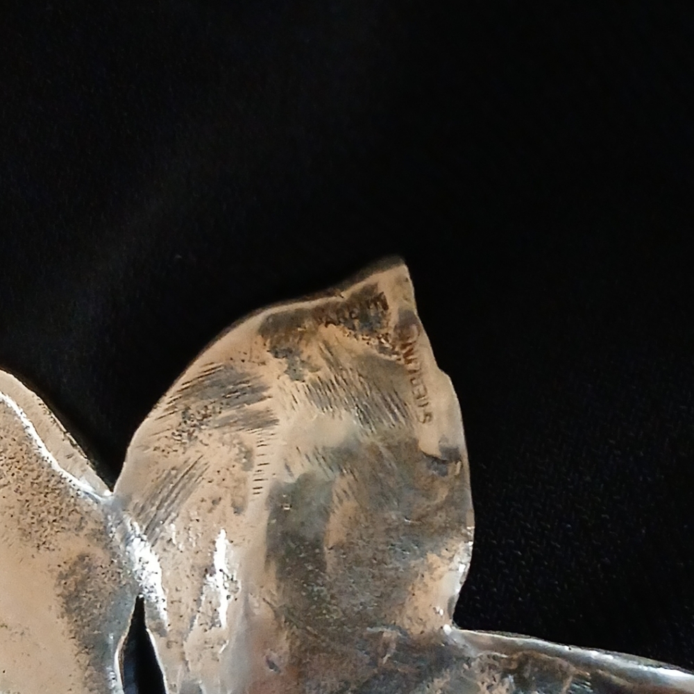 PARENTI 925 Sterling Silver Vintage FLOWER - Picture 7 of 8